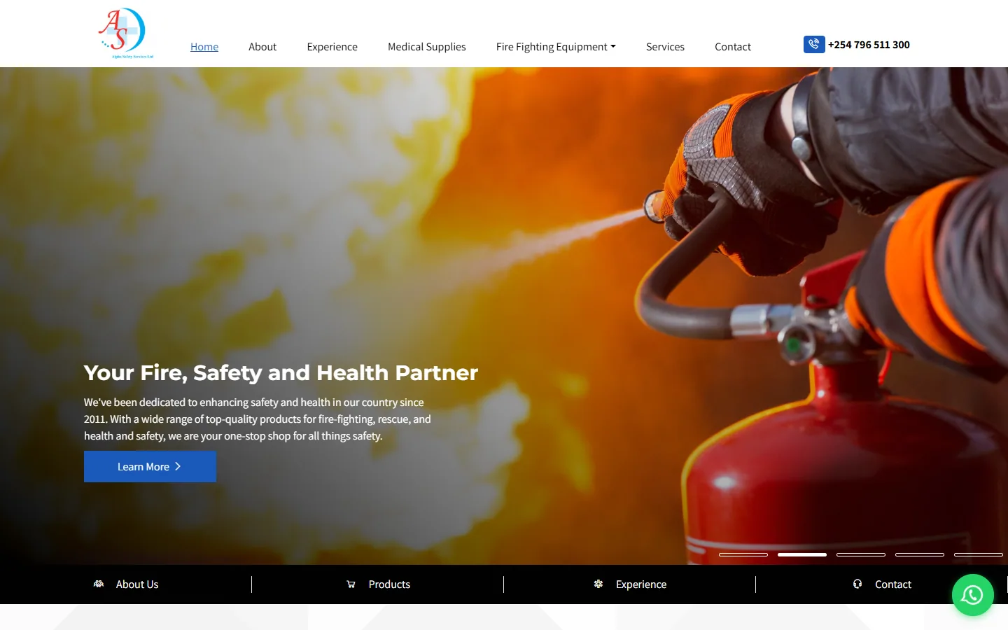 Alpha Safety Services website homepage